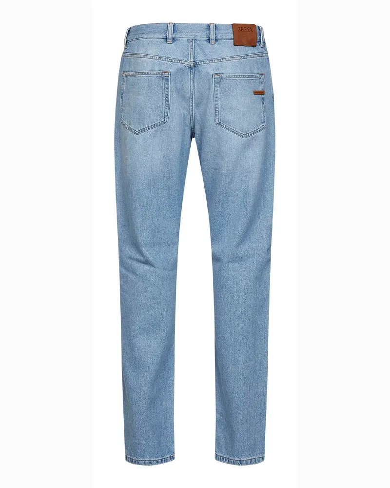 Ermenegildo Zegna Men's Jeans Roccia Blue Cotton Blue