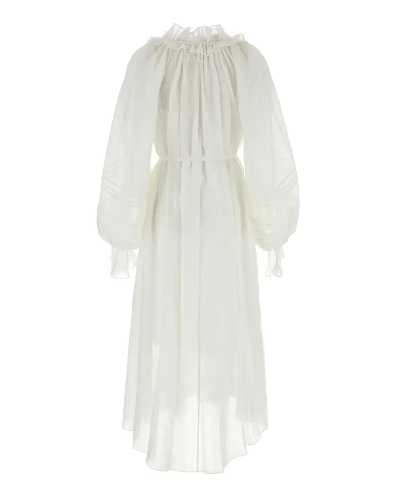 Zimmermann Women's White Ramie Rebellion Dress Ivory Abiti White
