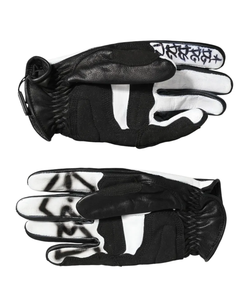 Dolce & Gabbana Crystal-Embellished Gloves — Black Black