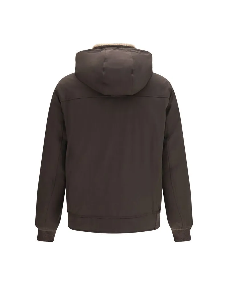 Brunello Cucinelli Men's Brown Polyamide Shell Jacket Clothing Brown