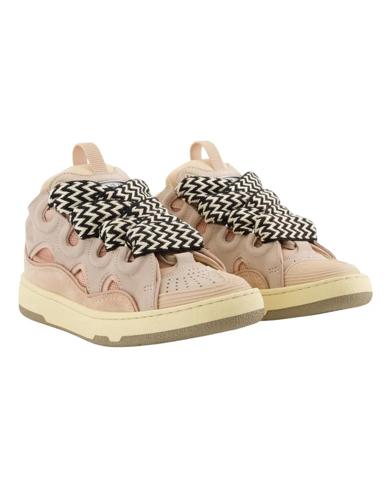 Lanvin Women's Curb Sneaker Pink Synthetic Pink