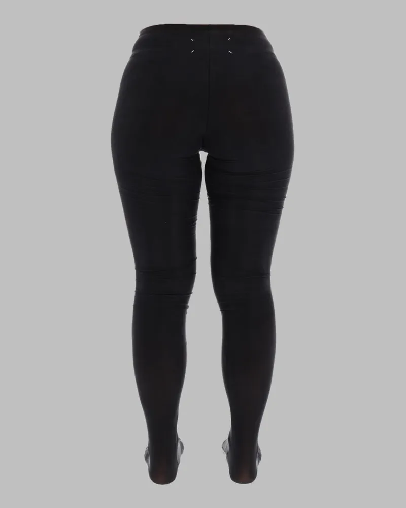 Maison Margiela Stretch Cupro Leggings — Black Black