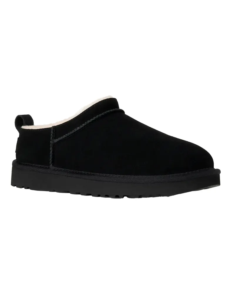 UGG Women's Sabot Classic Micro Black Upper: Leather; Outsole: Eva Slippers Flat Shoes Black