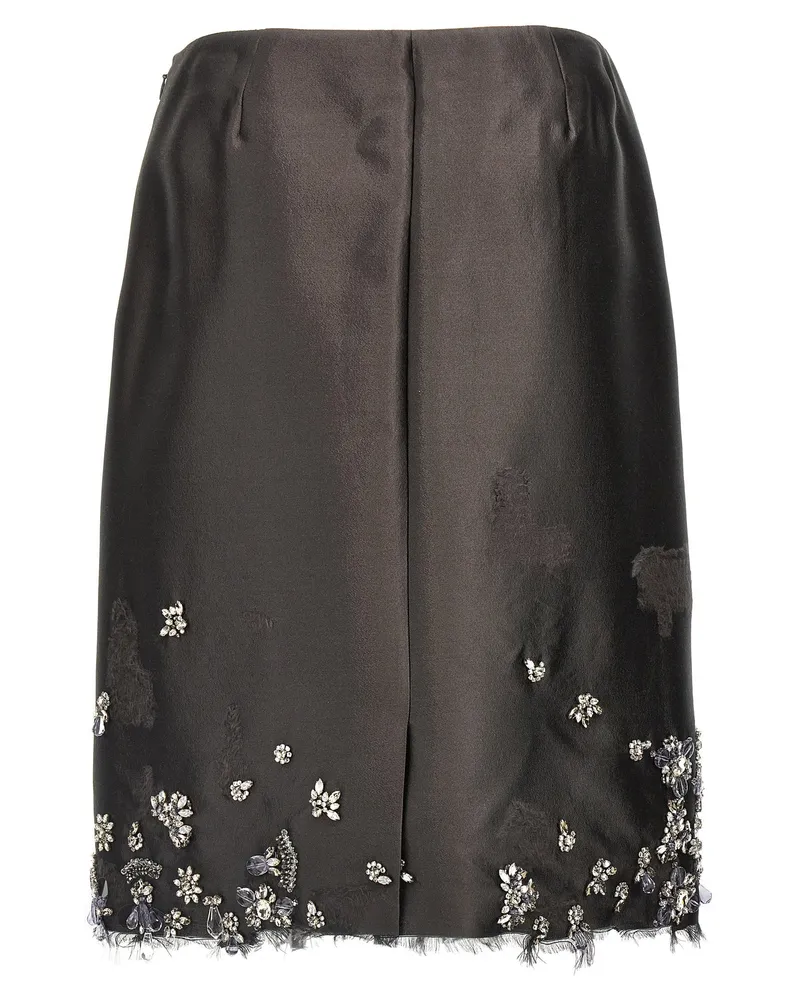 Prada Jewel Skirt — Black Black