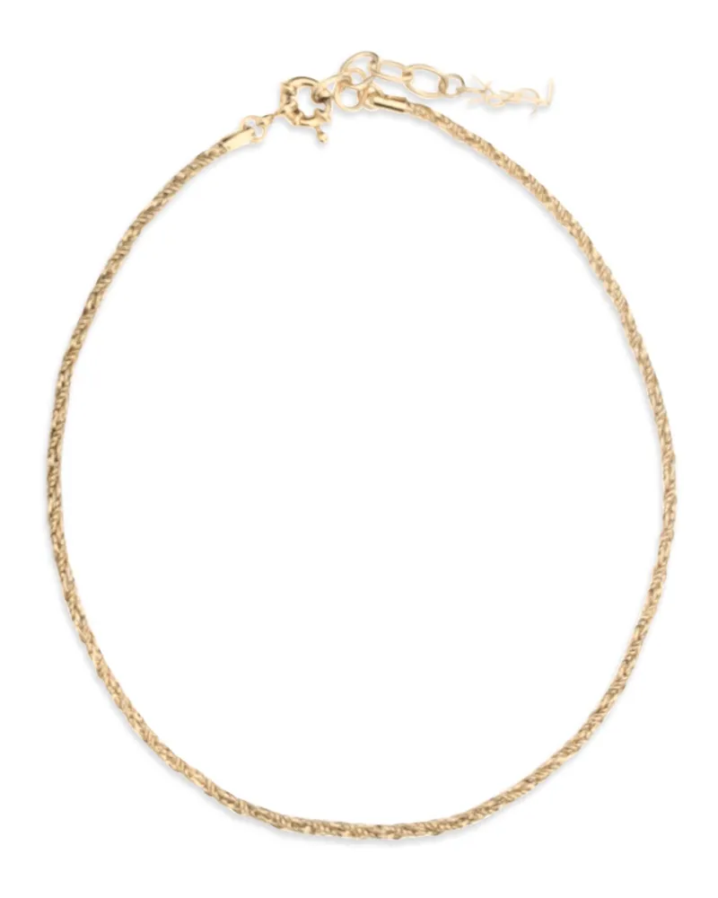 Saint Laurent Women's Metal Chain Necklace Dore Brass Necklaces Gold