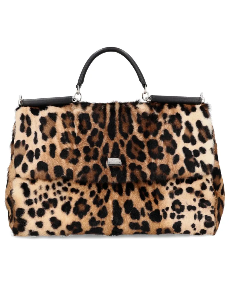 Dolce & Gabbana Women's Victory Bag Animalier Leather Handbags Hand Multicolor