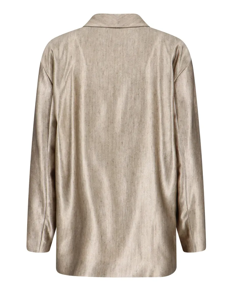 Giorgio Armani Women's Jackets Grey Silk Beige