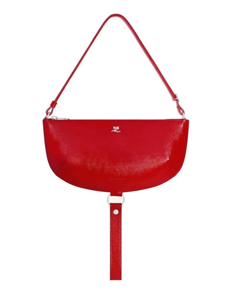 Courrèges Women's Holy Eclipse Bag Red Cow Leather Handbags Hand Red
