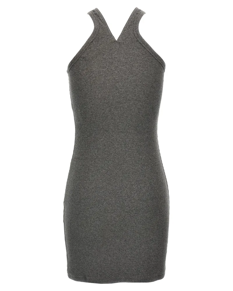 Courrèges Women's Gray Cotton Short Dress Gray