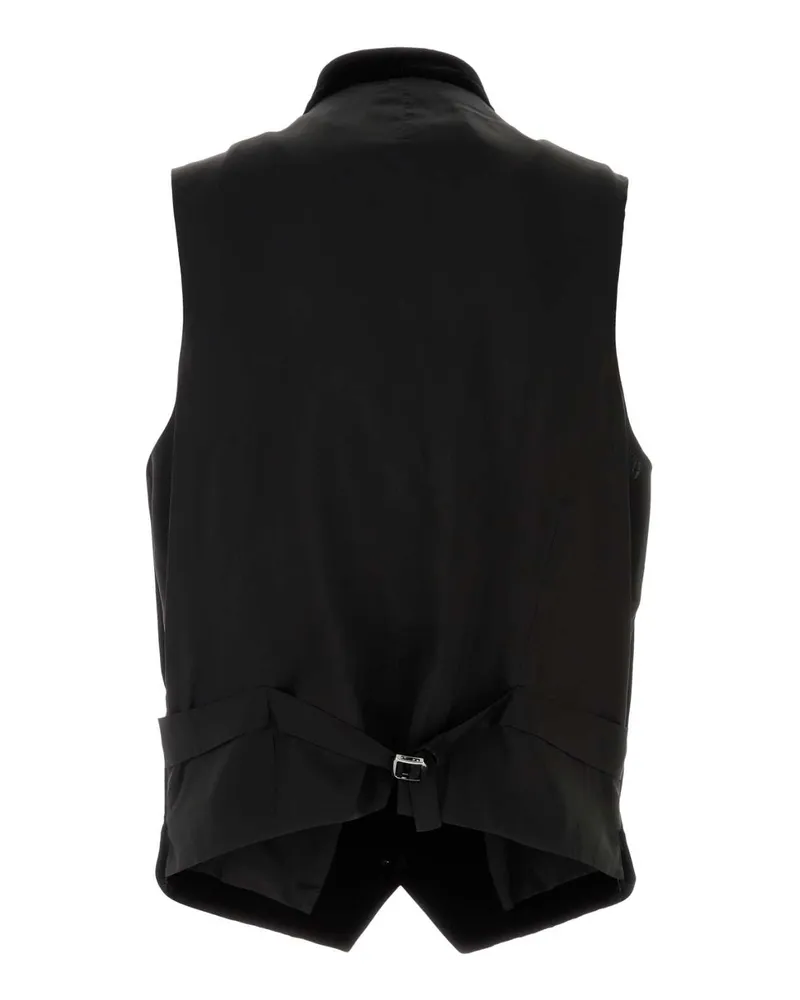 Giorgio Armani Velvet Vest — Black Black