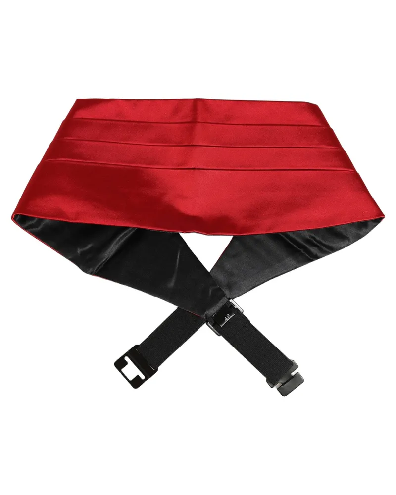 Dolce & Gabbana Red Men Silk Belt Waist Cummerbund Red