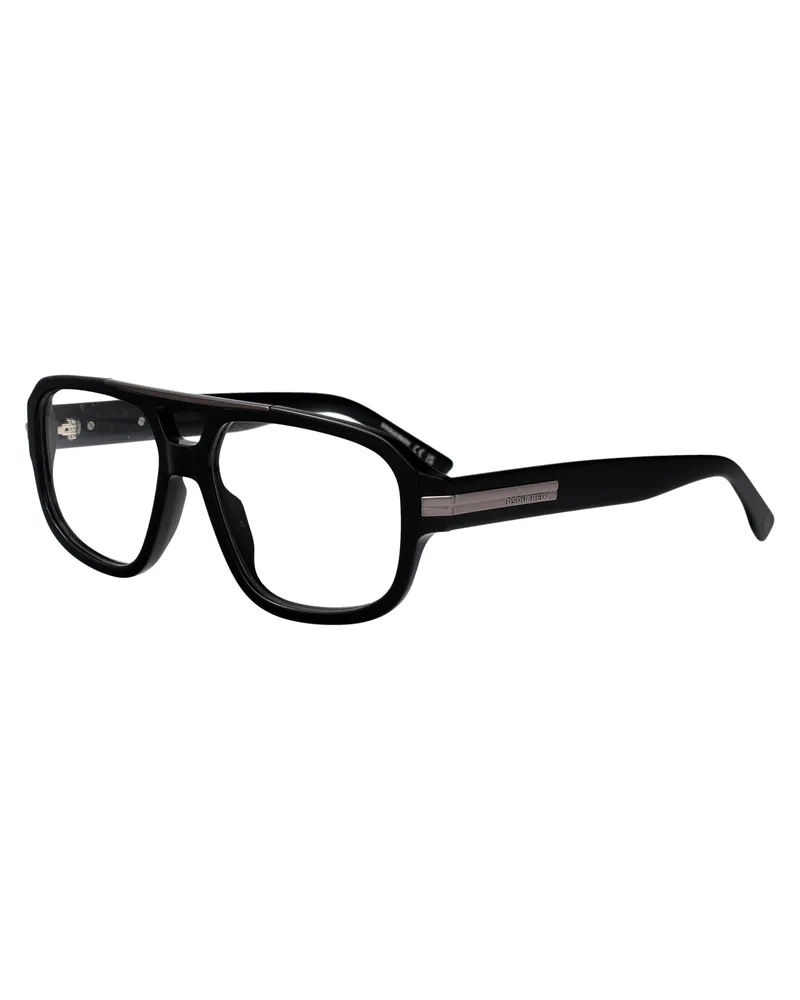 Dsquared2 Men's Sunglasses D20199 Black Acetate Dark Ruthenium Glasses & Frames Black