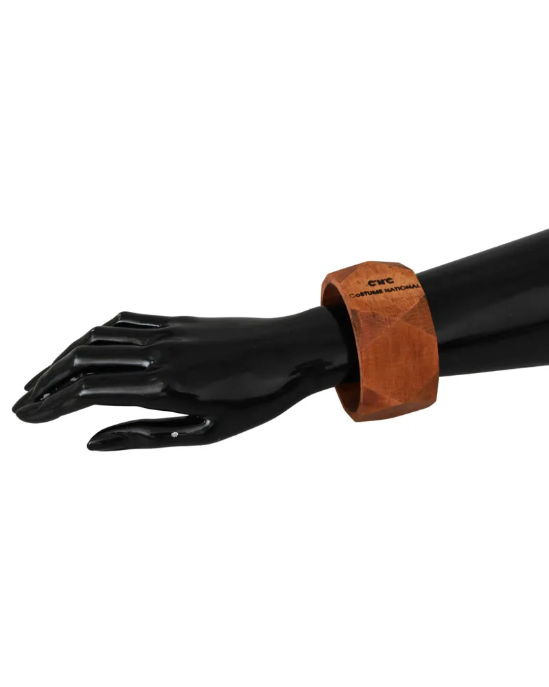CoSTUME NATIONAL Women's Brown Wooden Branded Bracelet Wood Brown