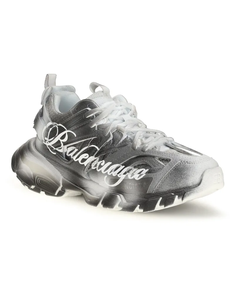 Balenciaga Women's Sneakers Track Stencil Black-White Trainers Black/white White