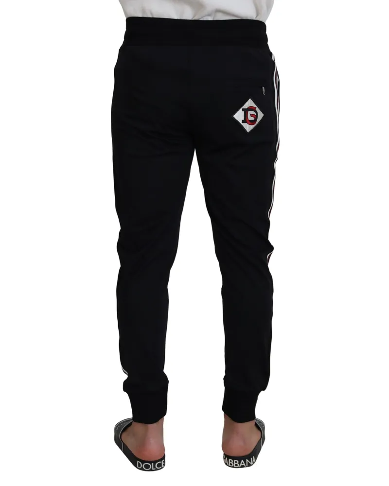 Dolce & Gabbana Logo-Print Cotton Joggers — Black Black