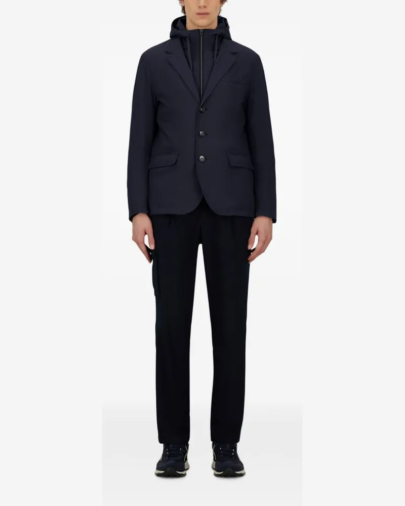 Herno Hybrid Blazer with Removable Hood Blazer — Navy Navy