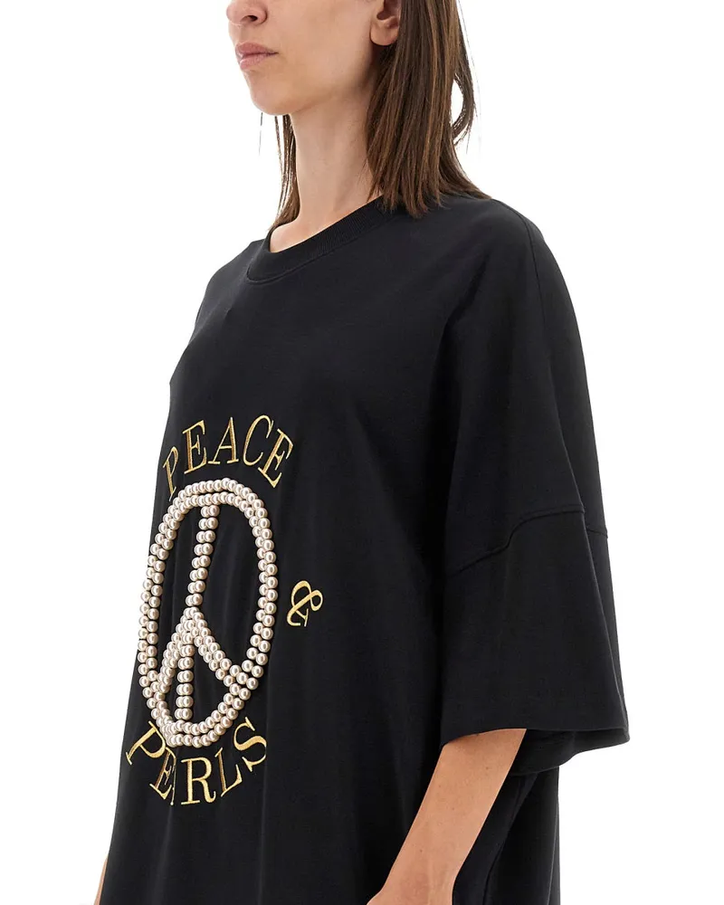 Moschino Cotton Interlock Dress — Black Black