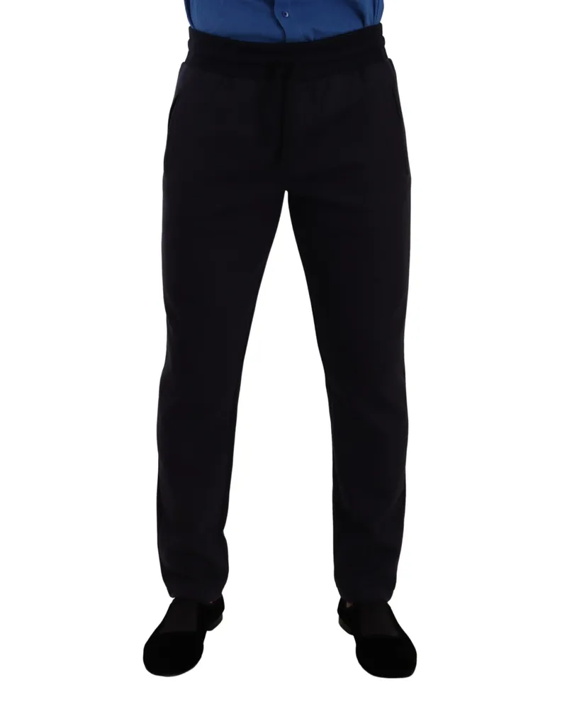 Dolce & Gabbana Cotton-Nylon Stretch Jogging Trousers — Navy Navy