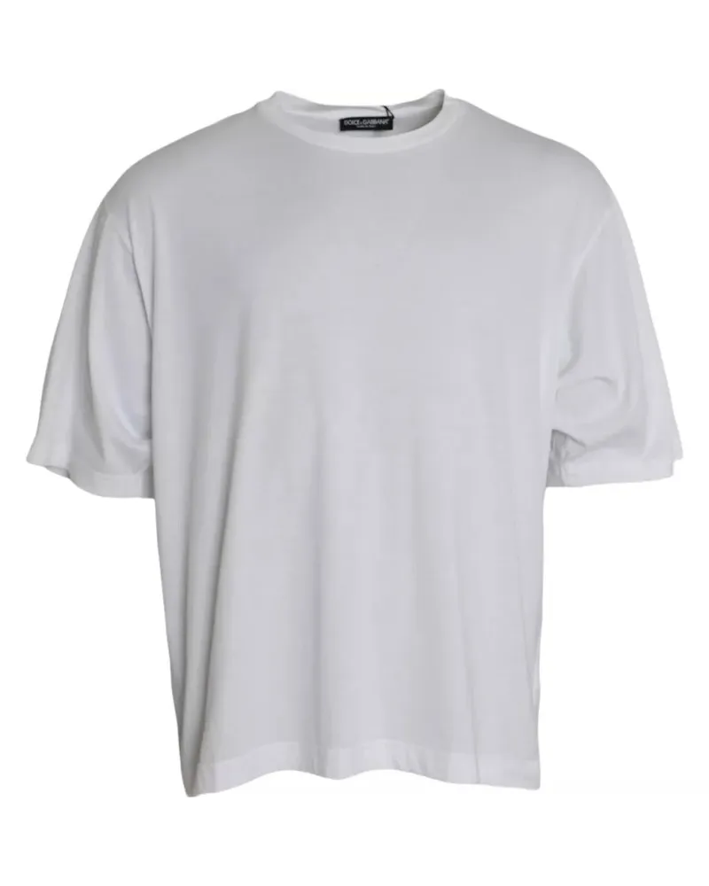 Dolce & Gabbana Cotton Round Neck T-Shirt — White White
