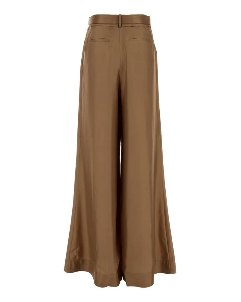 Zimmermann 1069pf25r Bis Biscuit Exterior: Silk Pantaloni Trousers Beige