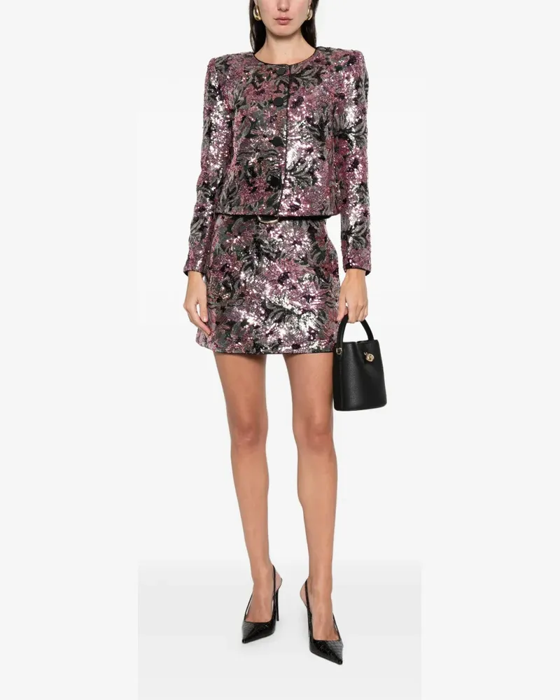 Self-Portrait Women's Sequined Jacket Ss26 W Pink