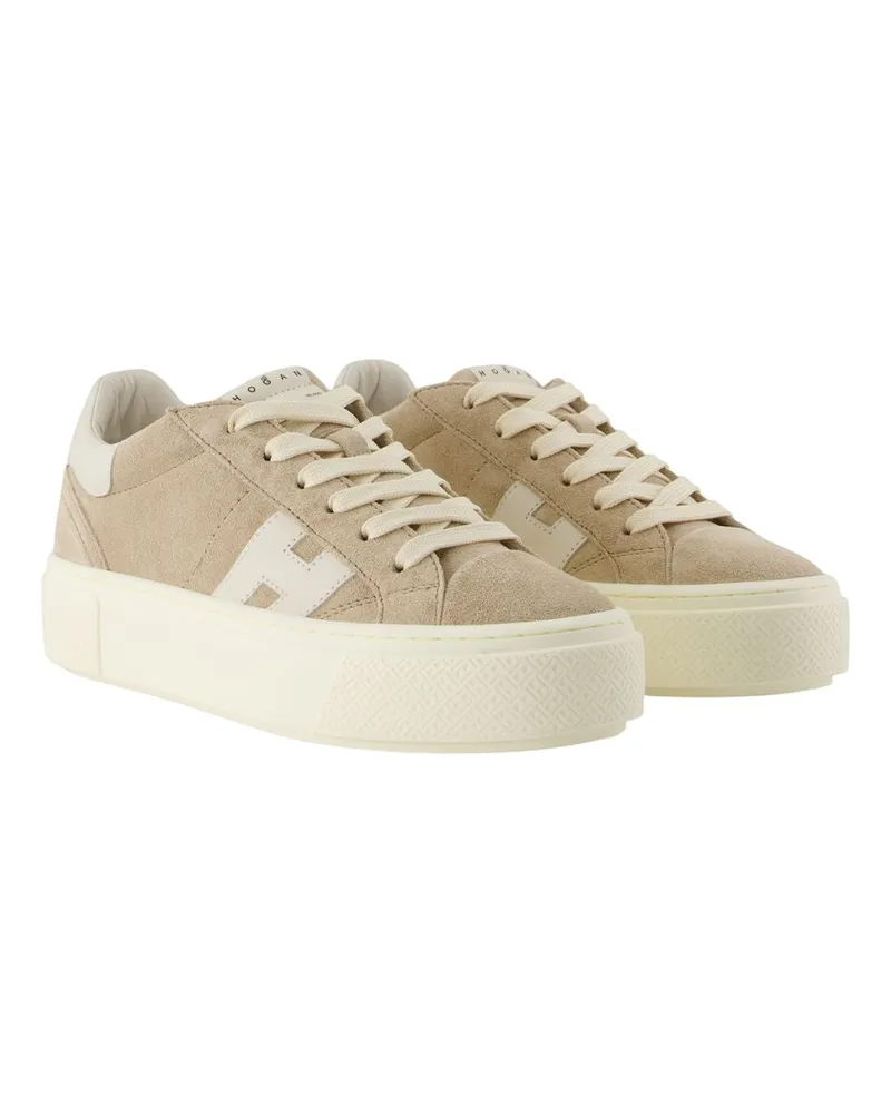 Hogan Women's H705 Sneaker Beige Calfskin Beige