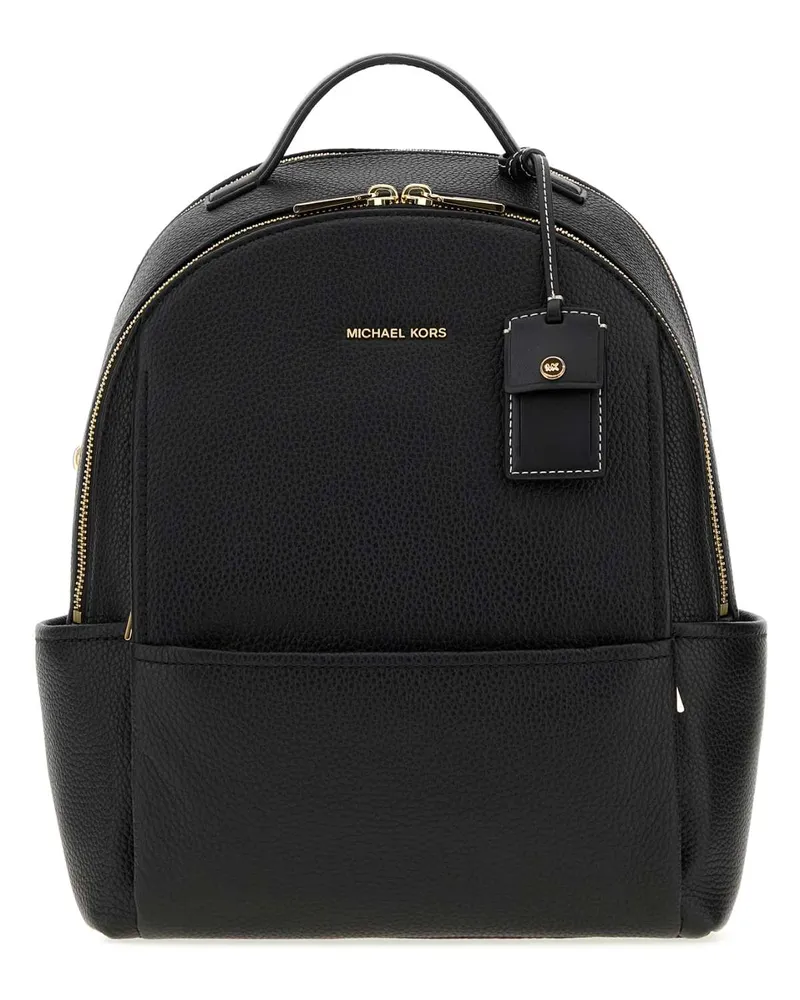 Michael Kors Women's Black Leather Medium Sable Backpack Cow Borse A Mano Black
