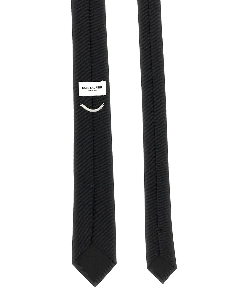 Saint Laurent Silk Tie — Black Black