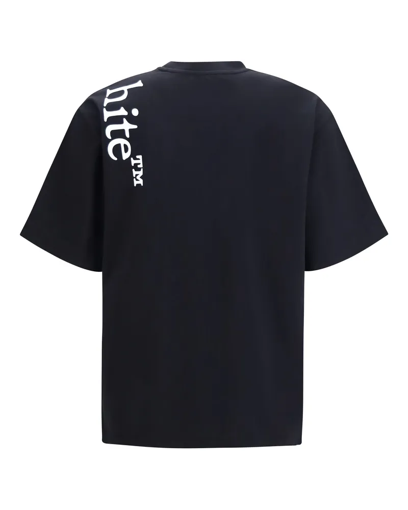 OFF-WHITE Vertical Bookish Logo Graphic T-Shirt — Black Black