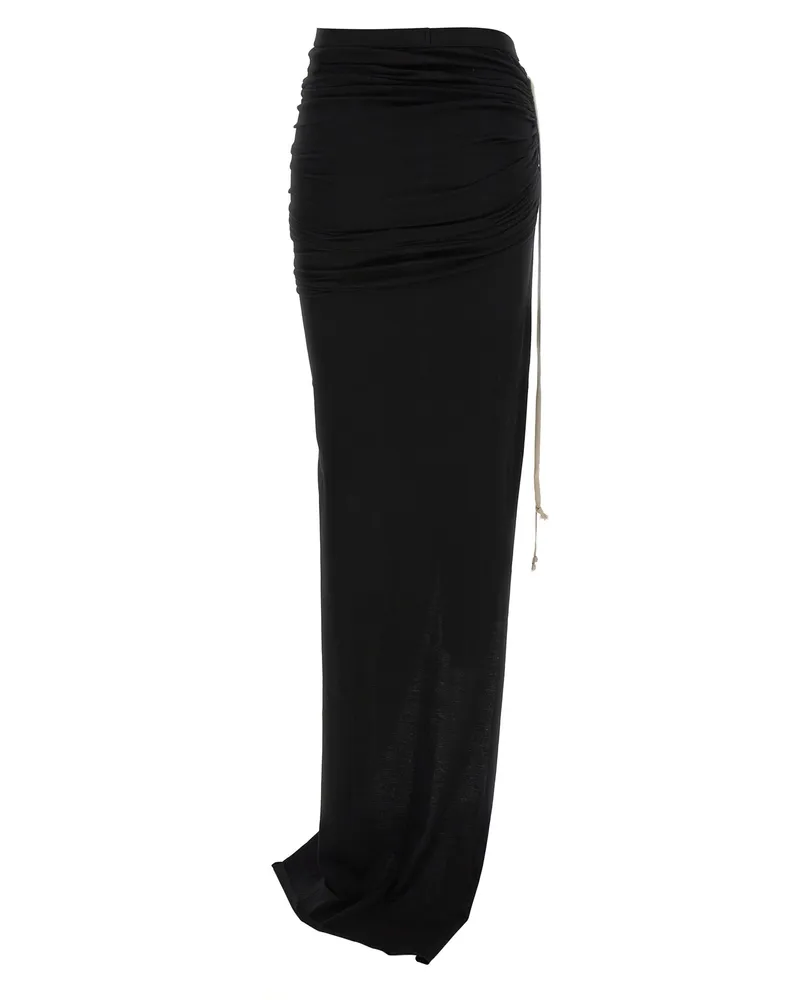 DRKSHDW by Rick Owens Women Black Cotton Mini Skirt Black