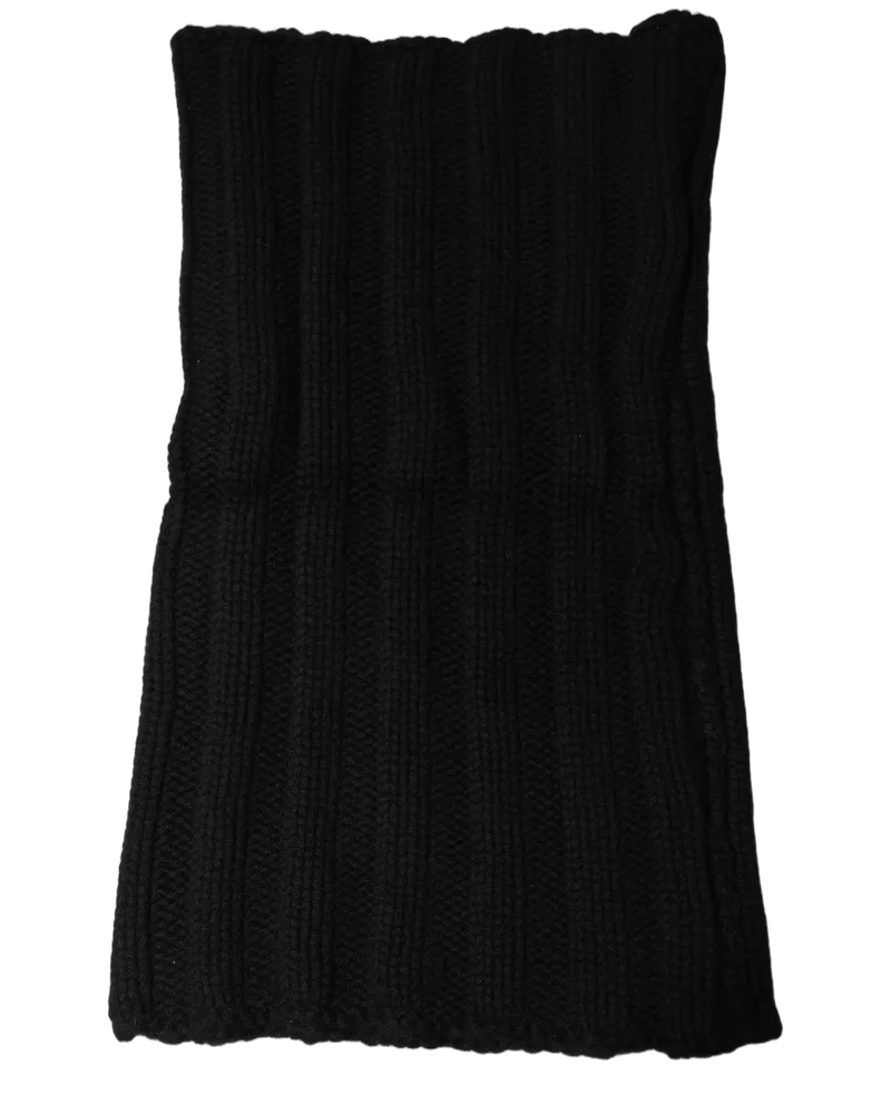 Dolce & Gabbana Ribbed Cashmere Knit Scarf — Black Black