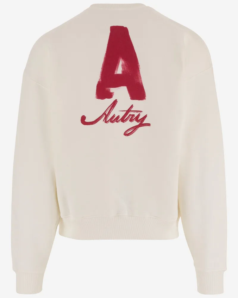AUTRY Men's Sweatshirt Heritage Cotton White Sweatshirts Sweater White