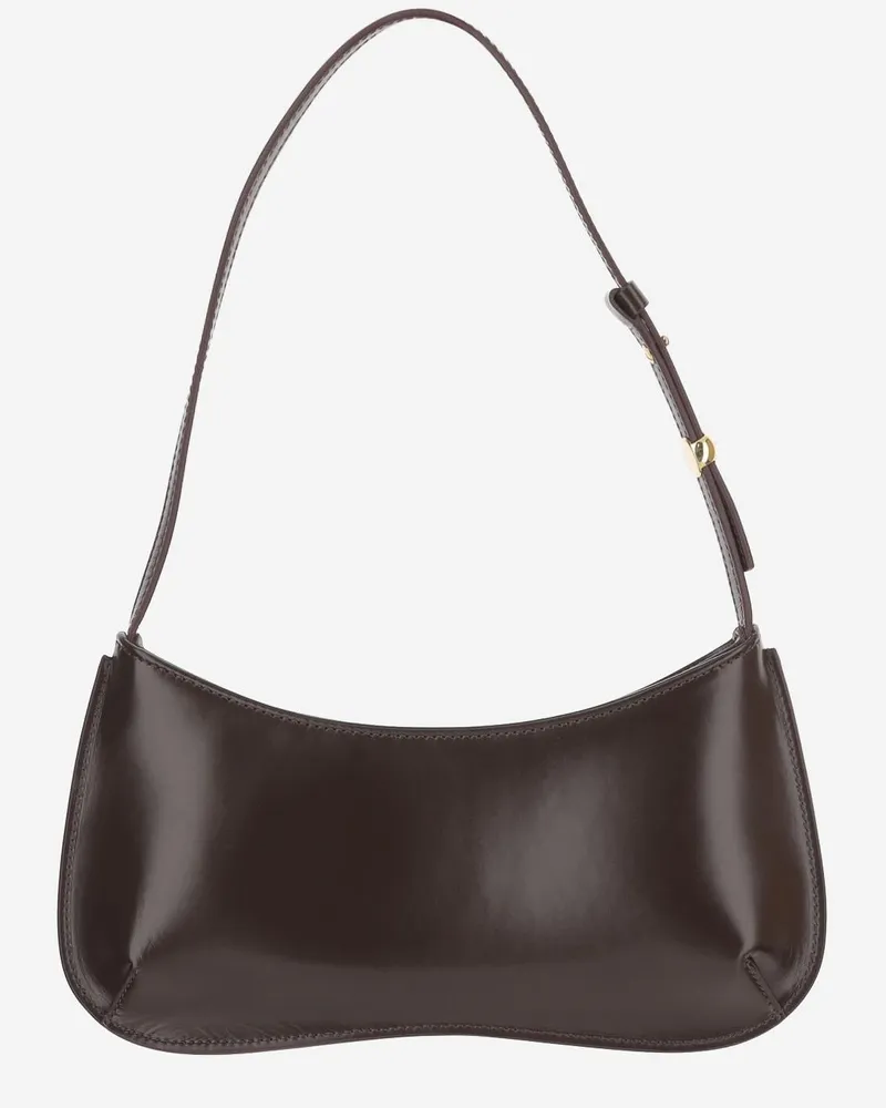 Jacquemus Women's Leather Handbag Le Bisou Dark Brown Calfskin Handbags Hand Bags Brown