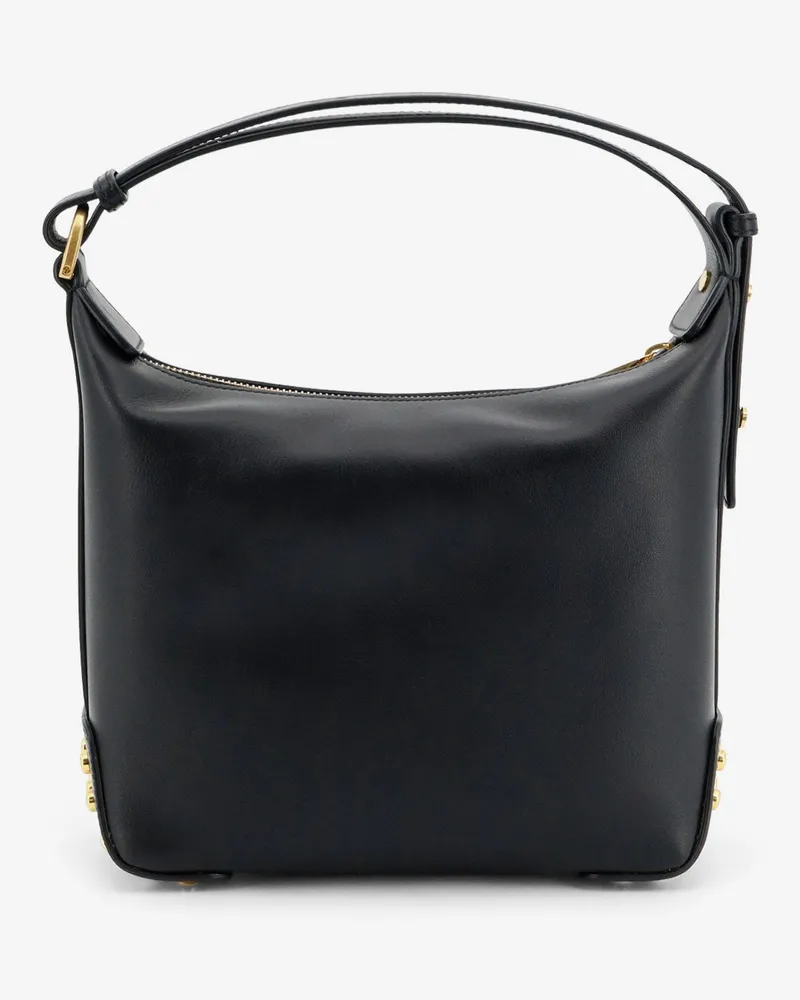 TOD'S Women's Mini Leather Bag Metal Dots Black Handbags Hand Black