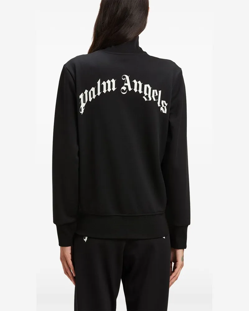 Palm Angels Logo Print Track Jacket — Black Black
