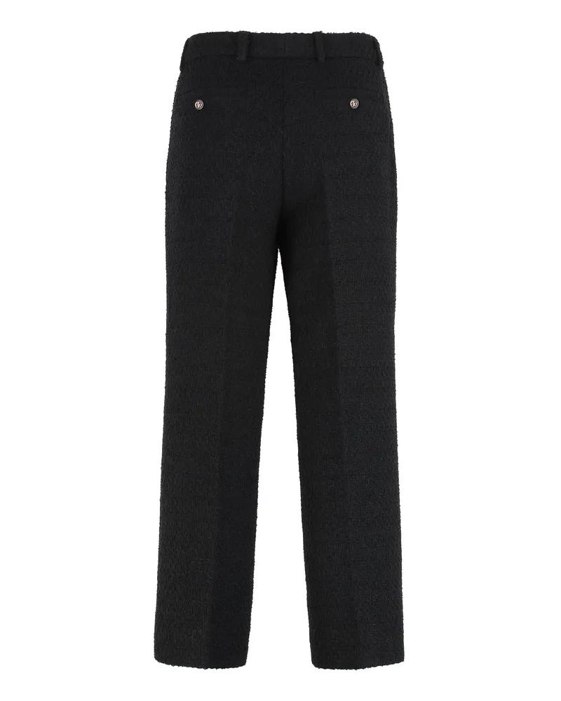 Gucci Women's Wool-Blend Straight Trousers Black Shell: Wool Black
