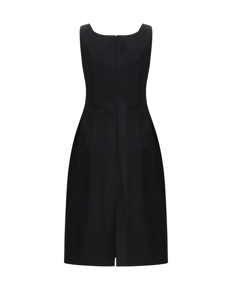 Magda Butrym Women Black Cotton Casual Dress Black