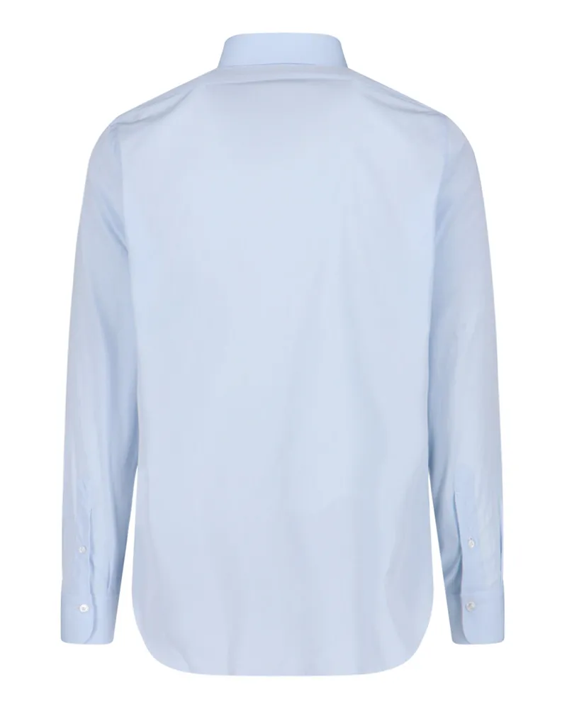 Finamore 1925 Men's Shirts Blue Cotton Blue