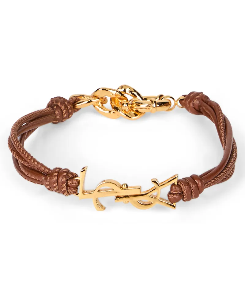 Saint Laurent Women Bracelet Brown Leather Bracelets Brown