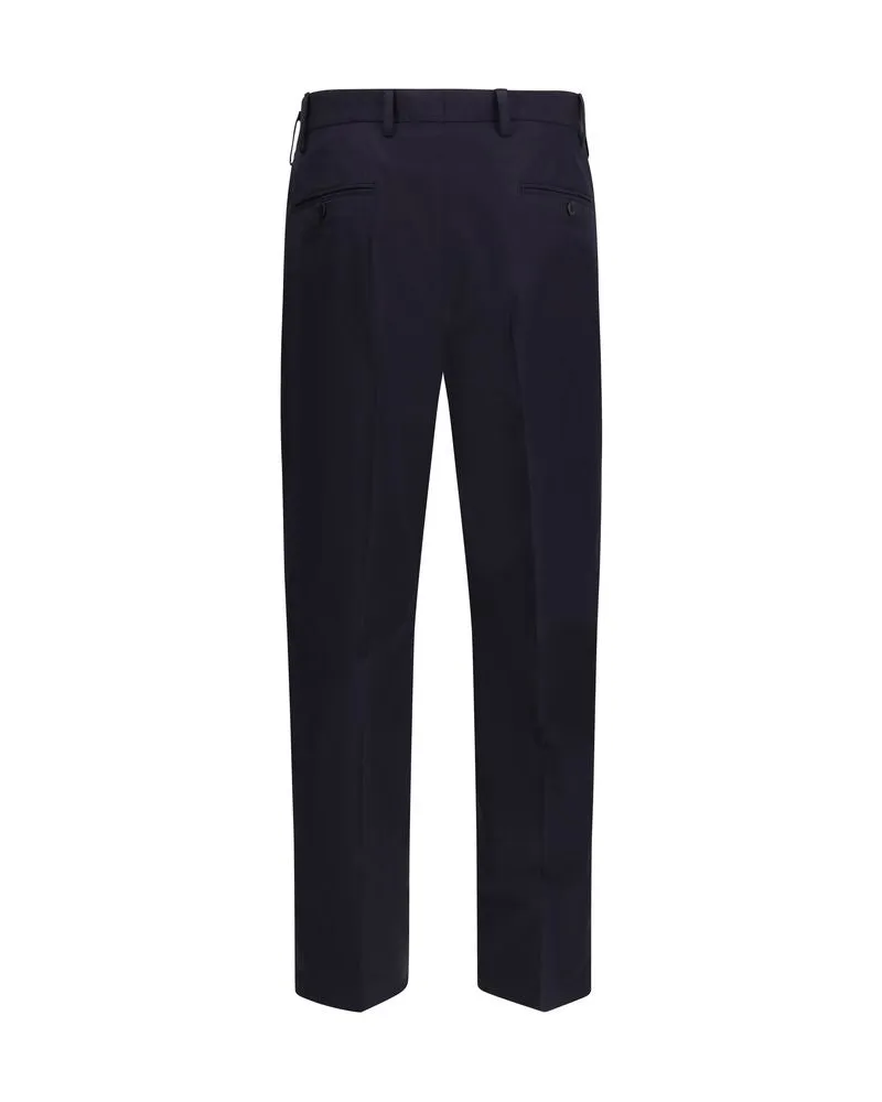 Prada Men's Blue Cotton Casual Pants Navy