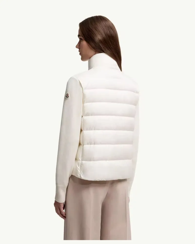 Moncler Quilted Down Gilet — Ecru Ecru
