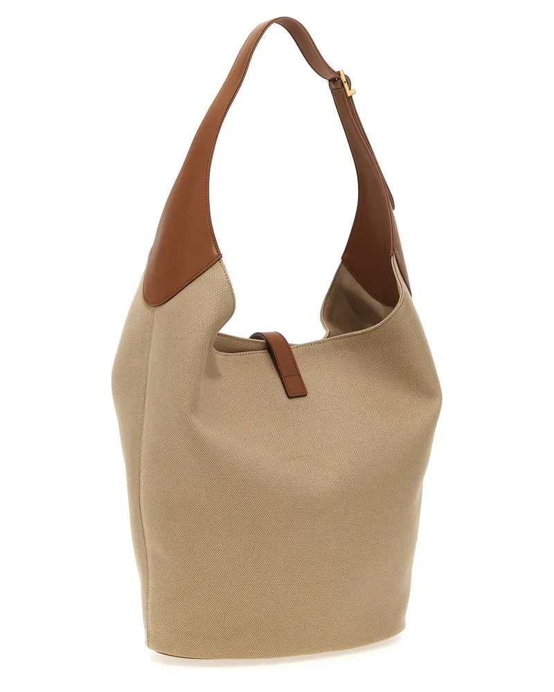 Saint Laurent Le 5 à 7 Shoulder Bag — Beige Beige