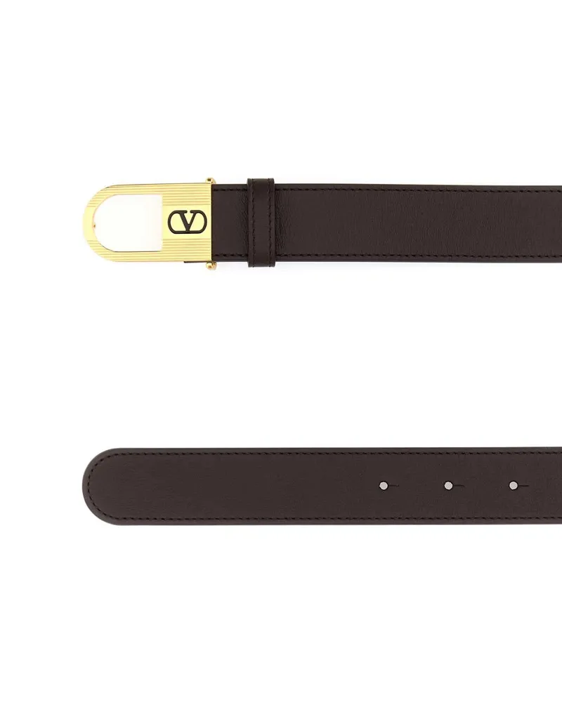 Valentino Garavani Vlogo Belt — Brown Brown