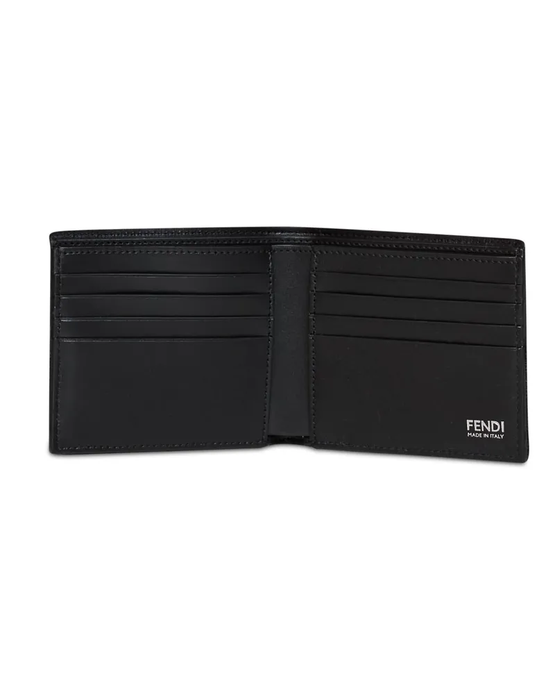 Fendi FF Jacquard Bi-Fold Wallet — Black Black