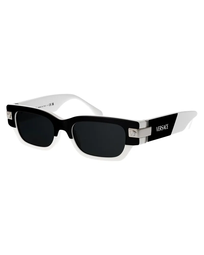 Versace Men's Sunglasses 0ve4465 Black-White Acetate Top Black/white Black