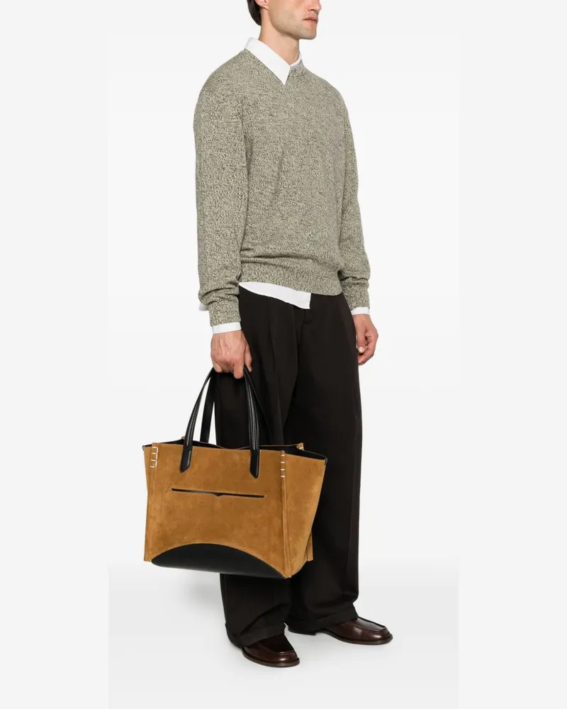 032c Suede Tote Bag — Camel Camel