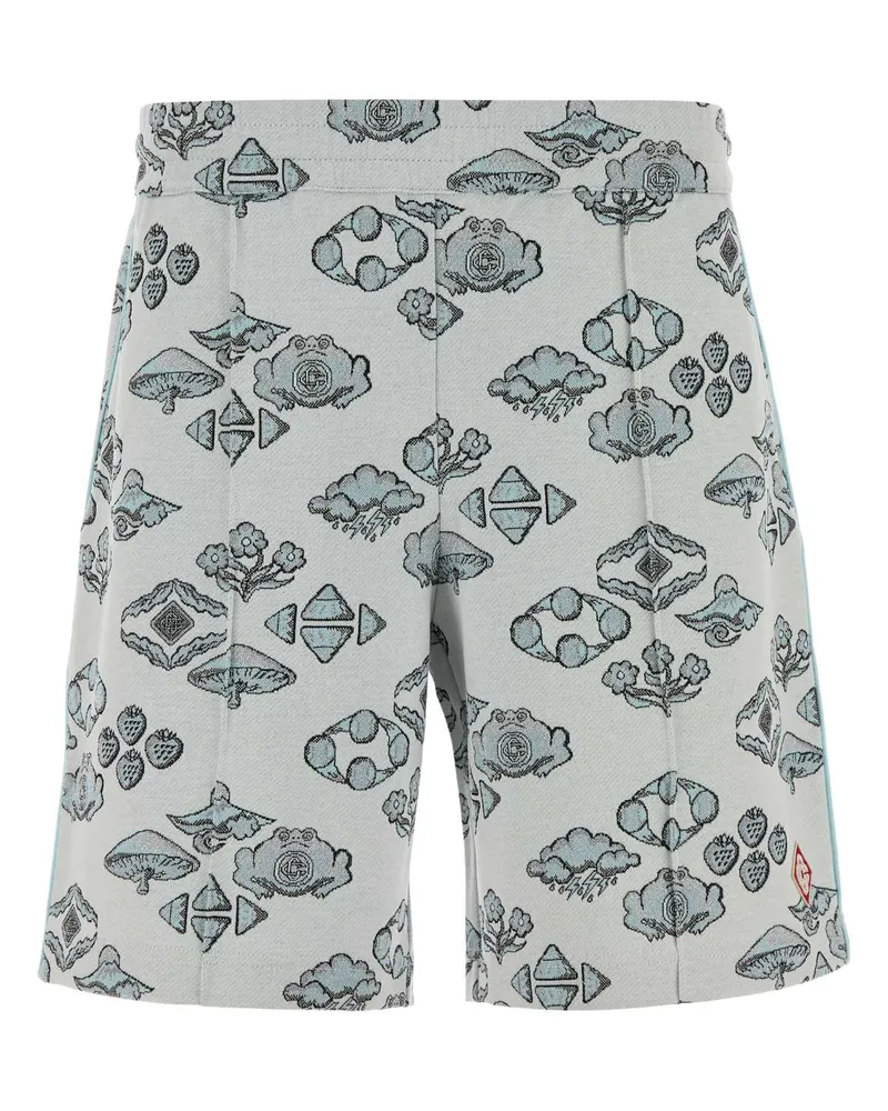 Casablanca Paris Jacquard Bermuda Shorts — Beige Beige