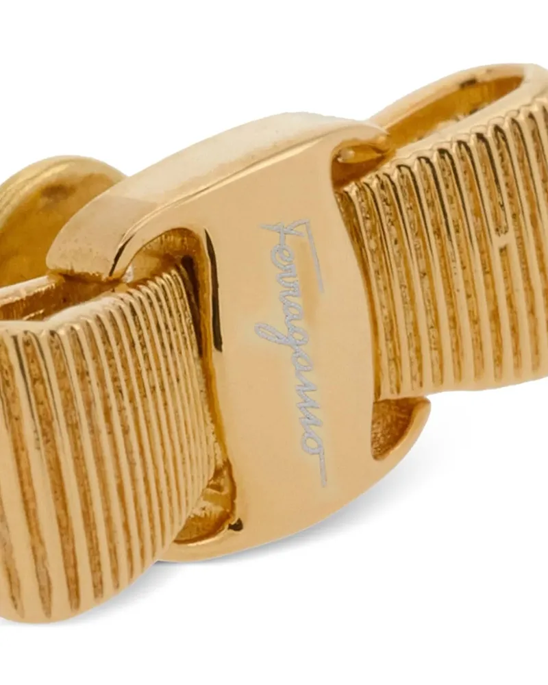 Ferragamo Fiocco Vara Earrings — Gold Gold