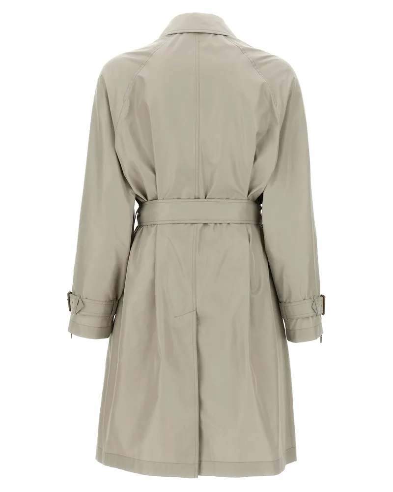 Burberry Mulberry Silk Car Coat — Beige Beige