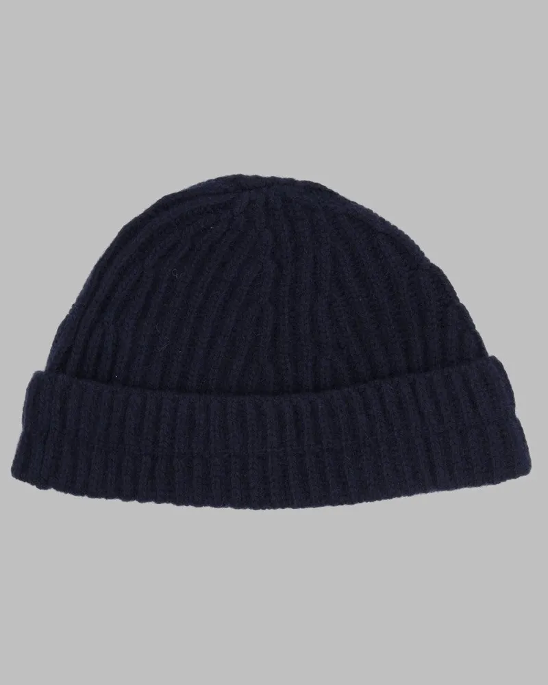 Maison Margiela S62TB0012_M13285487 Ribbed Wool Beanie — Blue Blue